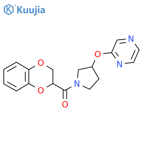 2-{1-(2,3-dihydro-1,4-benzodioxine-2-carbonyl)pyrrolidin-3-yloxy}pyrazine structure