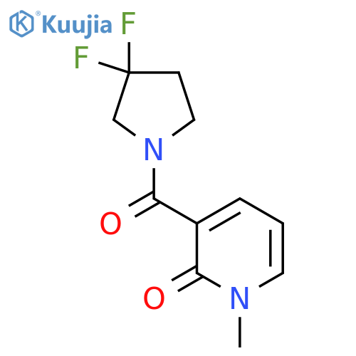 3-(3,3-difluoropyrrolidine-1-carbonyl)-1-methyl-1,2-dihydropyridin-2-one structure