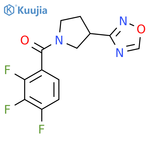 3-1-(2,3,4-trifluorobenzoyl)pyrrolidin-3-yl-1,2,4-oxadiazole structure