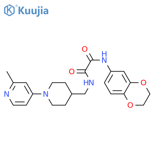 N'-(2,3-dihydro-1,4-benzodioxin-6-yl)-N-[[1-(2-methylpyridin-4-yl)piperidin-4-yl]methyl]oxamide structure