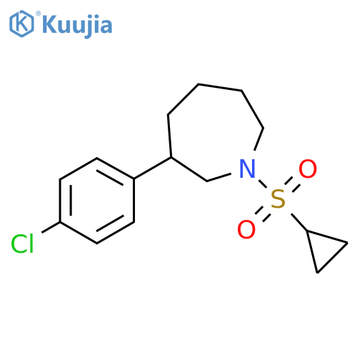 3-(4-chlorophenyl)-1-cyclopropylsulfonylazepane structure