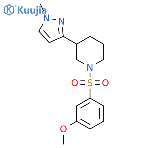 1-(3-methoxybenzenesulfonyl)-3-(1-methyl-1H-pyrazol-3-yl)piperidine structure
