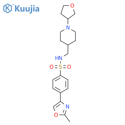 4-(2-methyl-1,3-oxazol-4-yl)-N-{1-(oxolan-3-yl)piperidin-4-ylmethyl}benzene-1-sulfonamide structure
