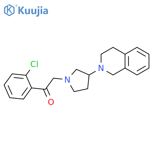 2-(2-chlorophenyl)-1-[3-(3,4-dihydro-1H-isoquinolin-2-yl)pyrrolidin-1-yl]ethanone structure