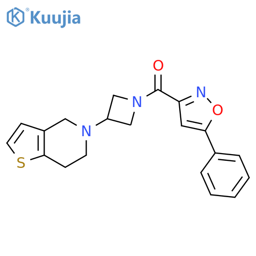 (3-(6,7-dihydrothieno[3,2-c]pyridin-5(4H)-yl)azetidin-1-yl)(5-phenylisoxazol-3-yl)methanone structure