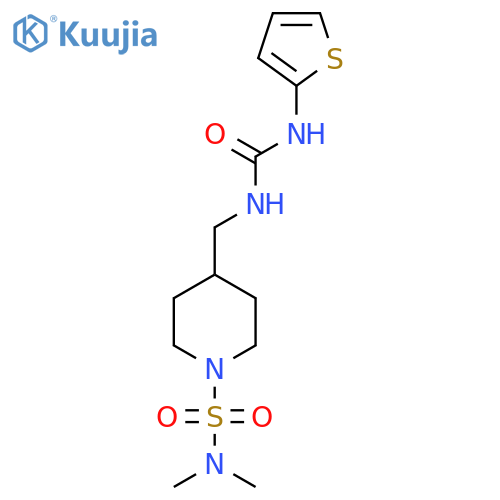 1-{[1-(dimethylsulfamoyl)piperidin-4-yl]methyl}-3-(thiophen-2-yl)urea structure
