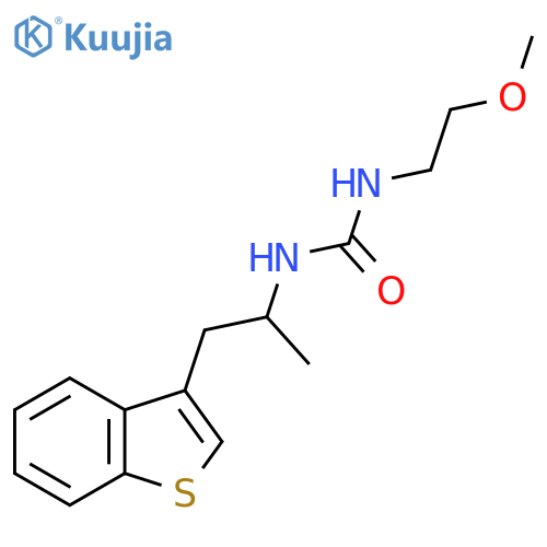 1-1-(1-benzothiophen-3-yl)propan-2-yl-3-(2-methoxyethyl)urea structure