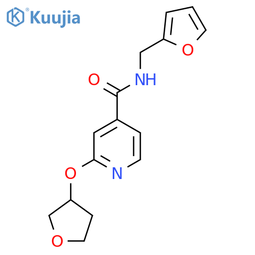 N-(furan-2-ylmethyl)-2-((tetrahydrofuran-3-yl)oxy)isonicotinamide structure