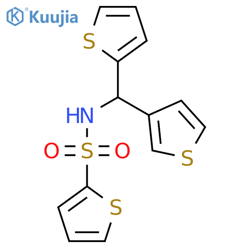 N-(thiophen-2-yl)(thiophen-3-yl)methylthiophene-2-sulfonamide structure