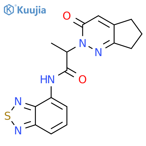 N-(2,1,3-benzothiadiazol-4-yl)-2-{3-oxo-2H,3H,5H,6H,7H-cyclopentacpyridazin-2-yl}propanamide structure