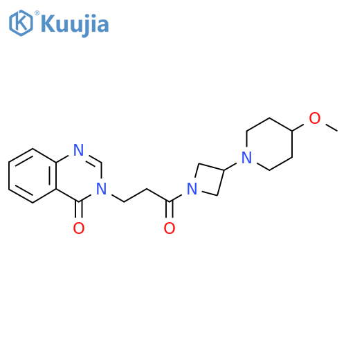 3-(3-(3-(4-methoxypiperidin-1-yl)azetidin-1-yl)-3-oxopropyl)quinazolin-4(3H)-one structure