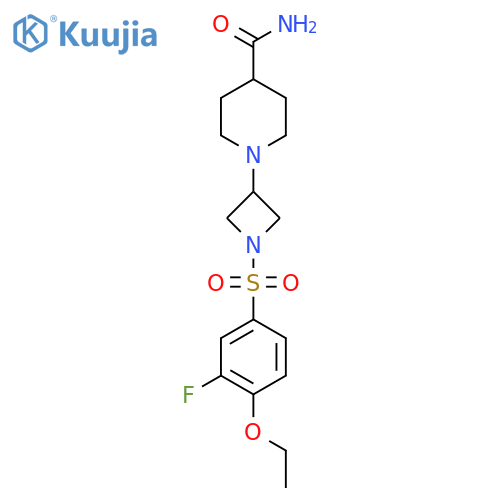 1-(1-((4-Ethoxy-3-fluorophenyl)sulfonyl)azetidin-3-yl)piperidine-4-carboxamide structure