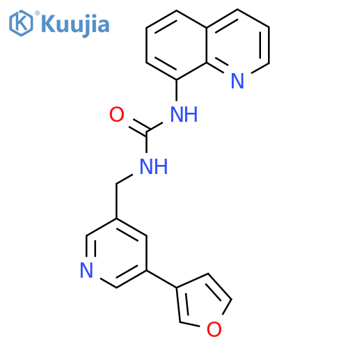 1-{[5-(furan-3-yl)pyridin-3-yl]methyl}-3-(quinolin-8-yl)urea structure