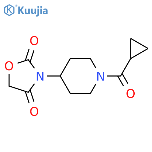 3-[1-(cyclopropanecarbonyl)piperidin-4-yl]-1,3-oxazolidine-2,4-dione structure