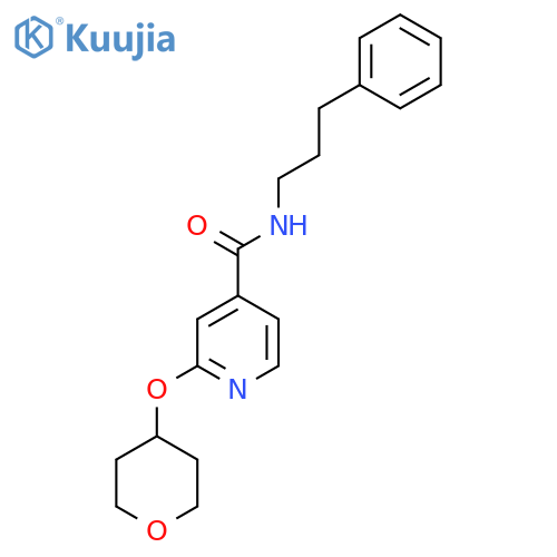 N-(3-phenylpropyl)-2-((tetrahydro-2H-pyran-4-yl)oxy)isonicotinamide structure