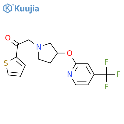 2-thiophen-2-yl-1-[3-[4-(trifluoromethyl)pyridin-2-yl]oxypyrrolidin-1-yl]ethanone structure
