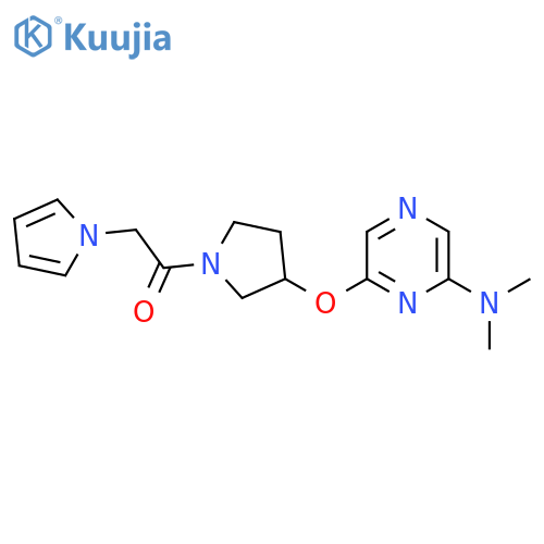 1-(3-{[6-(dimethylamino)pyrazin-2-yl]oxy}pyrrolidin-1-yl)-2-(1H-pyrrol-1-yl)ethan-1-one structure