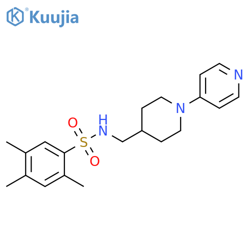 2,4,5-trimethyl-N-{[1-(pyridin-4-yl)piperidin-4-yl]methyl}benzene-1-sulfonamide structure