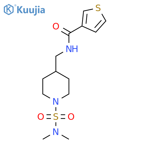 N-{[1-(dimethylsulfamoyl)piperidin-4-yl]methyl}thiophene-3-carboxamide structure