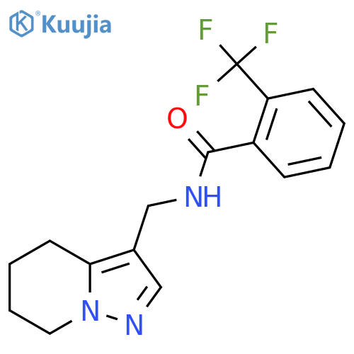 N-({4H,5H,6H,7H-pyrazolo[1,5-a]pyridin-3-yl}methyl)-2-(trifluoromethyl)benzamide structure