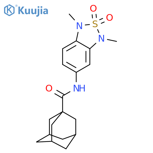 N-(1,3-dimethyl-2,2-dioxo-1,3-dihydro-2lambda6,1,3-benzothiadiazol-5-yl)adamantane-1-carboxamide structure
