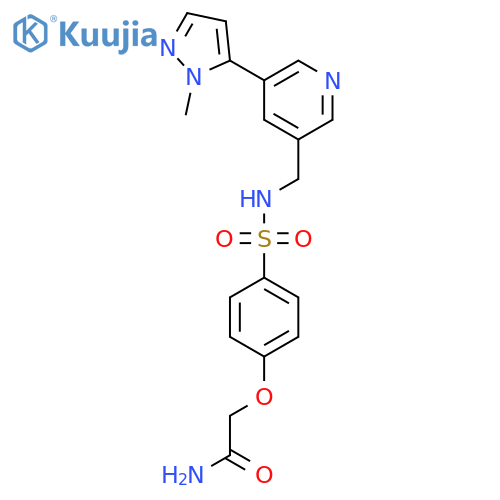 2-[4-({[5-(1-methyl-1H-pyrazol-5-yl)pyridin-3-yl]methyl}sulfamoyl)phenoxy]acetamide structure