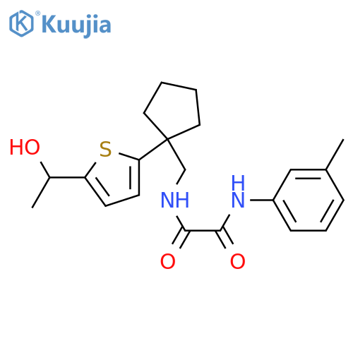 N-({1-[5-(1-hydroxyethyl)thiophen-2-yl]cyclopentyl}methyl)-N'-(3-methylphenyl)ethanediamide structure