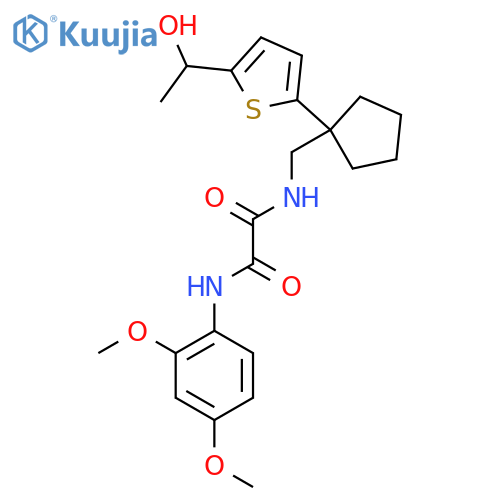 N'-(2,4-dimethoxyphenyl)-N-({1-[5-(1-hydroxyethyl)thiophen-2-yl]cyclopentyl}methyl)ethanediamide structure