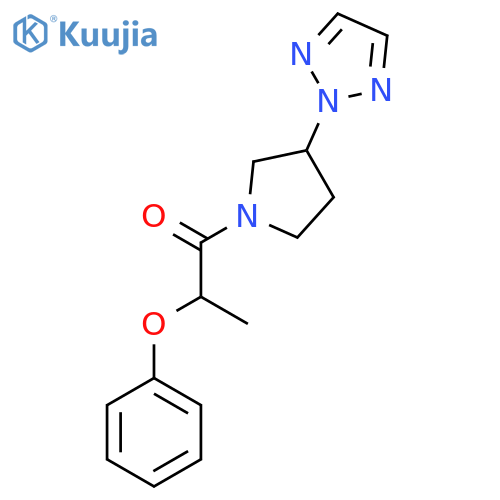 2-phenoxy-1-3-(2H-1,2,3-triazol-2-yl)pyrrolidin-1-ylpropan-1-one structure