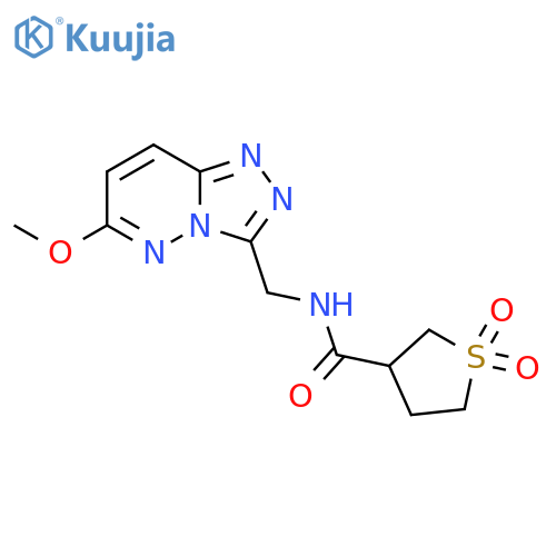 N-({6-methoxy-1,2,4triazolo4,3-bpyridazin-3-yl}methyl)-1,1-dioxo-1lambda6-thiolane-3-carboxamide structure