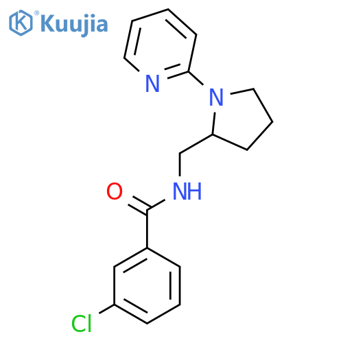 3-chloro-N-{1-(pyridin-2-yl)pyrrolidin-2-ylmethyl}benzamide structure