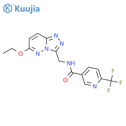 N-({6-ethoxy-[1,2,4]triazolo[4,3-b]pyridazin-3-yl}methyl)-6-(trifluoromethyl)pyridine-3-carboxamide structure