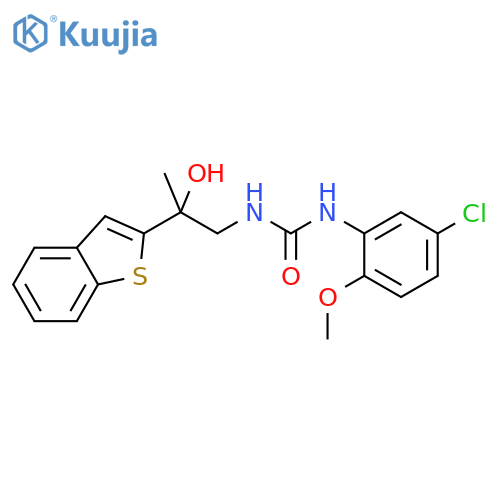 3-[2-(1-benzothiophen-2-yl)-2-hydroxypropyl]-1-(5-chloro-2-methoxyphenyl)urea structure
