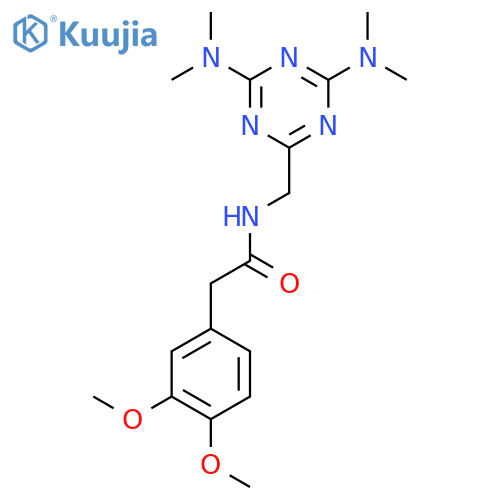 N-{4,6-bis(dimethylamino)-1,3,5-triazin-2-ylmethyl}-2-(3,4-dimethoxyphenyl)acetamide structure