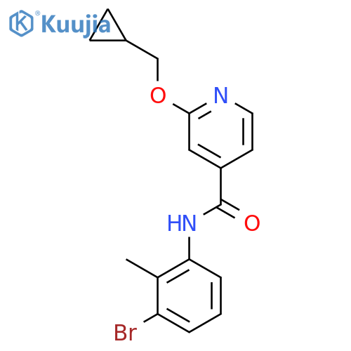 N-(3-bromo-2-methylphenyl)-2-(cyclopropylmethoxy)isonicotinamide structure