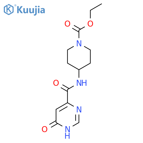 ethyl 4-(6-hydroxypyrimidine-4-amido)piperidine-1-carboxylate structure