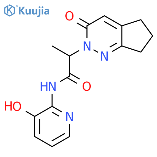 N-(3-hydroxypyridin-2-yl)-2-{3-oxo-2H,3H,5H,6H,7H-cyclopentacpyridazin-2-yl}propanamide structure