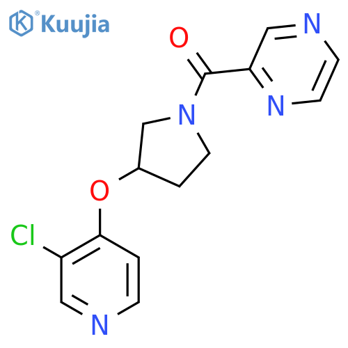 (3-((3-Chloropyridin-4-yl)oxy)pyrrolidin-1-yl)(pyrazin-2-yl)methanone structure