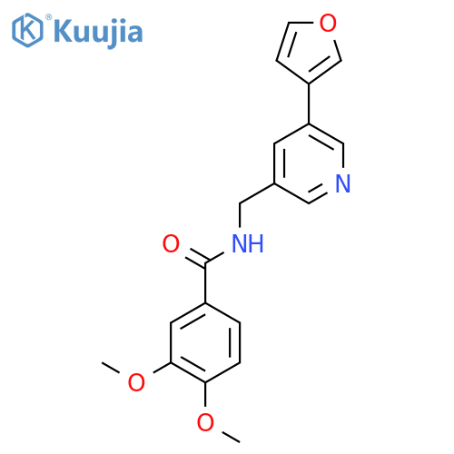 N-{5-(furan-3-yl)pyridin-3-ylmethyl}-3,4-dimethoxybenzamide structure
