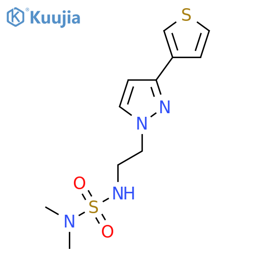 dimethyl({2-[3-(thiophen-3-yl)-1H-pyrazol-1-yl]ethyl}sulfamoyl)amine structure