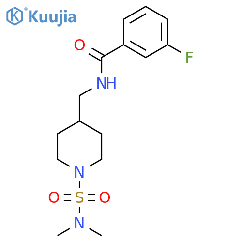 N-{[1-(dimethylsulfamoyl)piperidin-4-yl]methyl}-3-fluorobenzamide structure