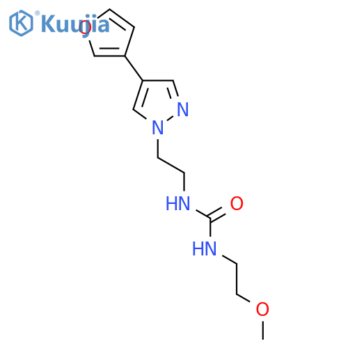 1-{2-[4-(furan-3-yl)-1H-pyrazol-1-yl]ethyl}-3-(2-methoxyethyl)urea structure