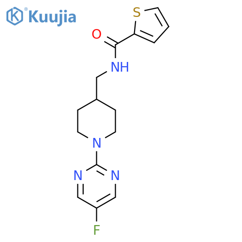 N-((1-(5-fluoropyrimidin-2-yl)piperidin-4-yl)methyl)thiophene-2-carboxamide structure