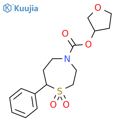 oxolan-3-yl 1,1-dioxo-7-phenyl-1lambda6,4-thiazepane-4-carboxylate structure