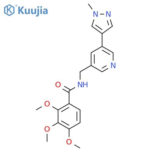 2,3,4-trimethoxy-N-{5-(1-methyl-1H-pyrazol-4-yl)pyridin-3-ylmethyl}benzamide structure