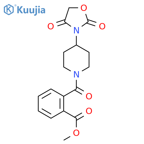 Methyl 2-(4-(2,4-dioxooxazolidin-3-yl)piperidine-1-carbonyl)benzoate structure