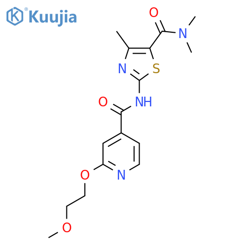 2-(2-(2-methoxyethoxy)isonicotinamido)-N,N,4-trimethylthiazole-5-carboxamide structure