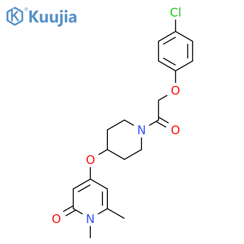 4-((1-(2-(4-chlorophenoxy)acetyl)piperidin-4-yl)oxy)-1,6-dimethylpyridin-2(1H)-one structure