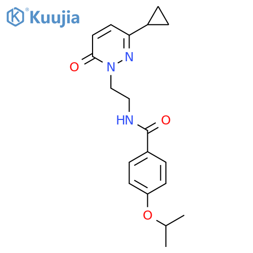 N-[2-(3-cyclopropyl-6-oxo-1,6-dihydropyridazin-1-yl)ethyl]-4-(propan-2-yloxy)benzamide structure
