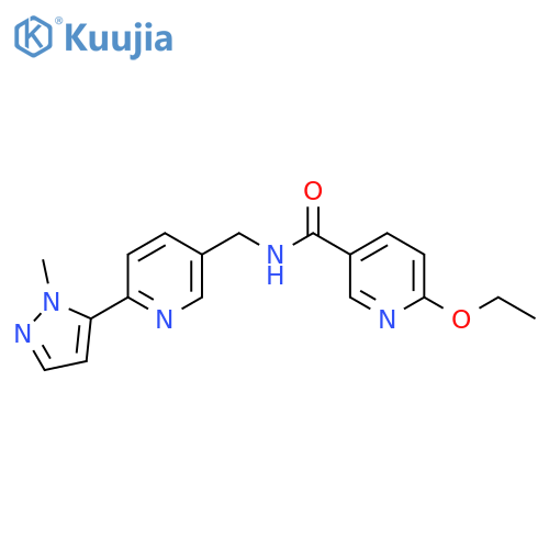 6-ethoxy-N-{6-(1-methyl-1H-pyrazol-5-yl)pyridin-3-ylmethyl}pyridine-3-carboxamide structure